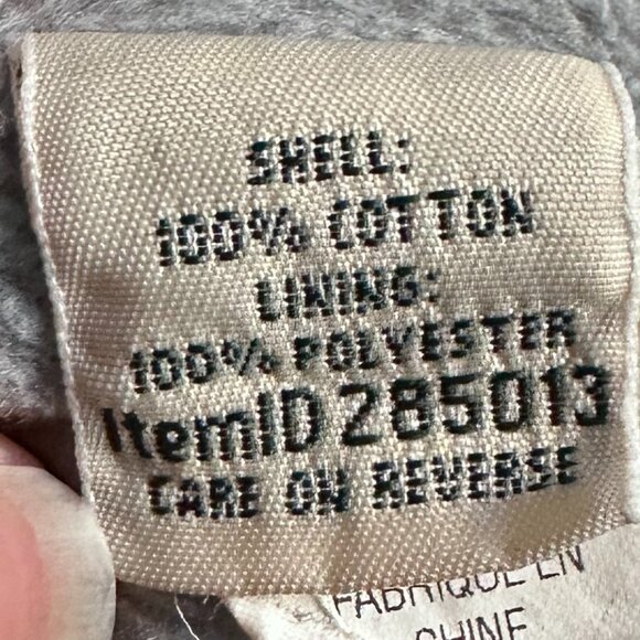 Women's XS LL Bean Light Blue Plaid Gray Fleece Lined Cotton Flannel Button Up - Picture 8 of 10